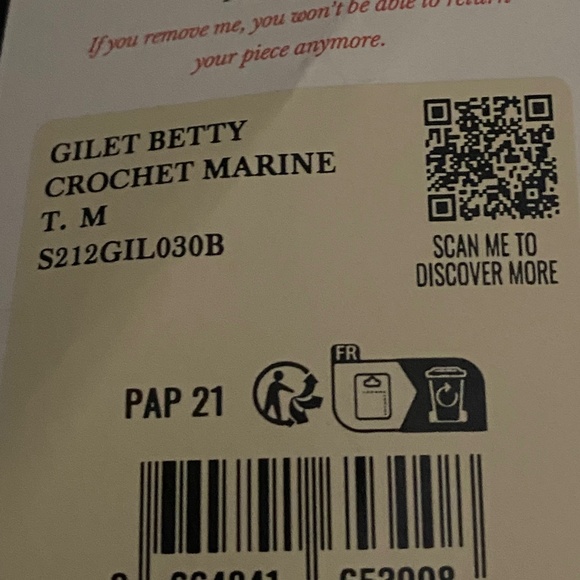 Sezane 'Betty' Cardigan in Navy Crochet **BNWT** - Picture 7 of 7